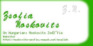 zsofia moskovits business card